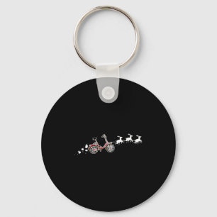 Porte-clés Bicyclette Père Noël Sleigh de Noël - Bicyclette d