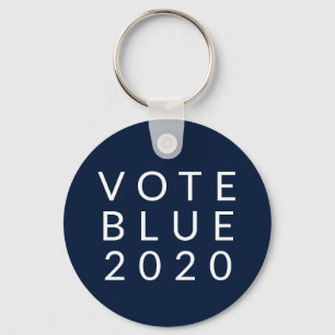 Porte-clés Biden et Harris Vote Blue 2020 Simple Minimal