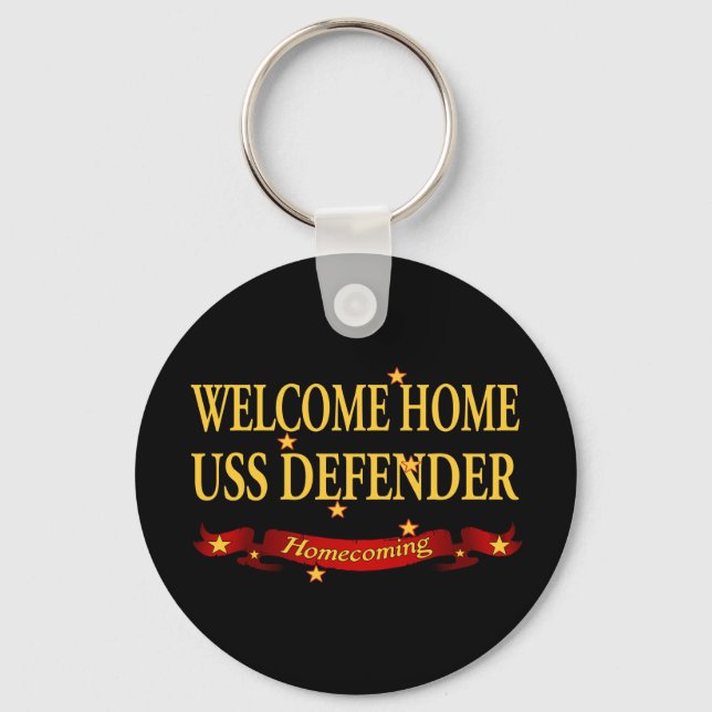 Porte-clés Bienvenue à la maison USS Defender (Recto)