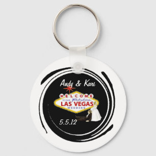 Porte-clés Bienvenue à notre Fabulous Las Vegas Mariage perso