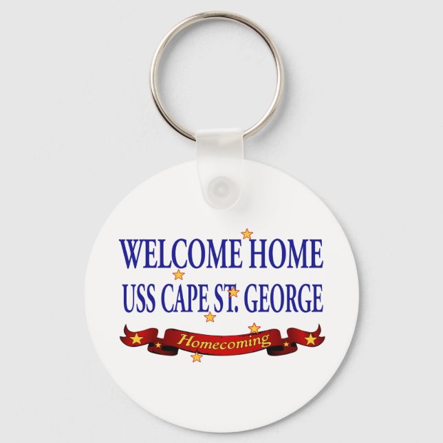 Porte-clés Bienvenue Accueil USS Cape St. George (Recto)
