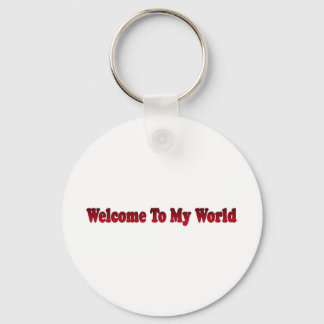 Porte-clés bienvenue dans mon monde