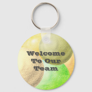 Porte-clés Bienvenue Dans Notre Équipe Pastel Circle Bureau T