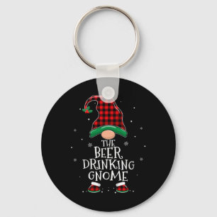Porte-clés Bière Boire Gnome Xmas Famille Correspondant Noël