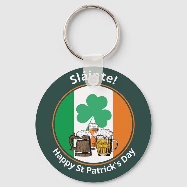 Porte-clés Bière Jour de la Saint Patrick (Recto)
