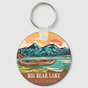 Porte-clés Big Bear Lake California Boating Fishing Emblem