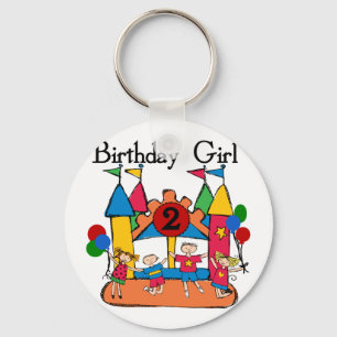 Porte-clés Big Bounce Girl 2nd Birthday Tshirts et cadeaux