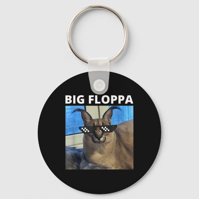 Porte-clés Big Floppa Mat Chat (Recto)