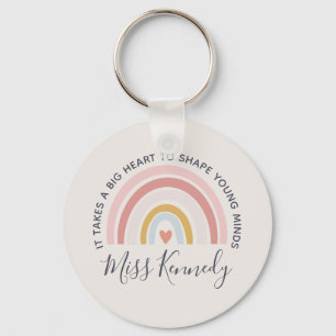 Porte-clés Big Heart to Shape Young Minds Teacher Gift