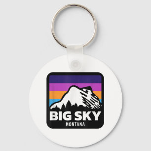 Porte-clés Big Sky Montana Ski Snowboard Famille Ski T