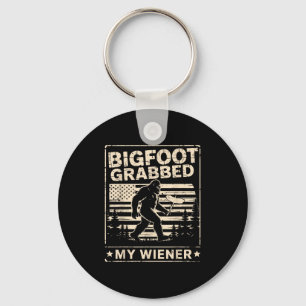 Porte-clés Bigfoot a attrapé mon Wiener Drapeau Usa Drôle Drô