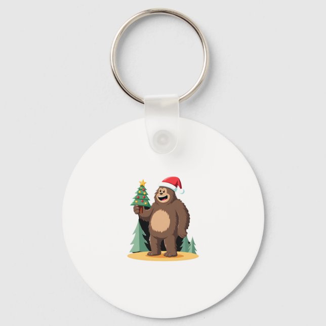 Porte-clés Bigfoot Arbre de Noël Santa Hat (1) (Recto)
