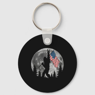 Porte-clés Bigfoot Drapeau Américain Sasquatch Patriotique 4 