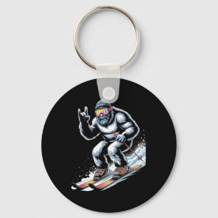 Porte-clés Bigfoot drôle de ski Ski Sport d'hiver Snowboardeu