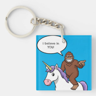 Porte-clés Bigfoot et Unicorn croyez en vous