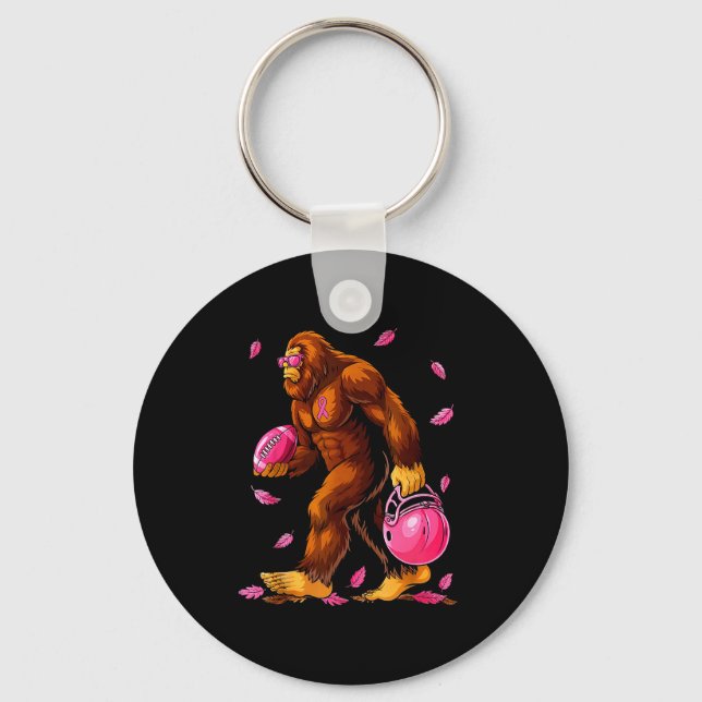 Porte-clés Bigfoot Football Nk Ribbon Breast Cancer Awareness (Recto)