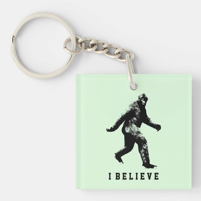 Porte-clés Bigfoot I Believe Customizable Text (Devant)