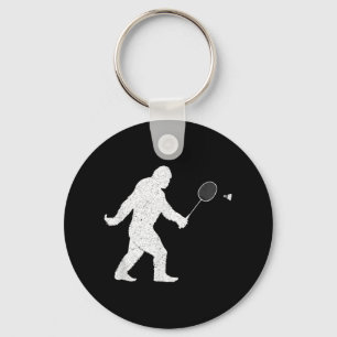 Porte-clés Bigfoot Jouer Volant de badminton drôle Badminton