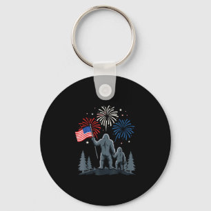 Porte-clés Bigfoot papa 4 juillet drapeau américain patriotiq
