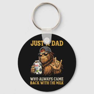 Porte-clés Bigfoot Papa un papa qui est revenu avec le lait