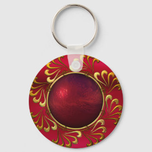 Porte-clés Bijou porte - clé rouge or