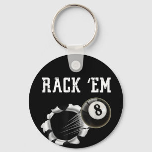 Porte-clés Billard 8 Ball Rack Em