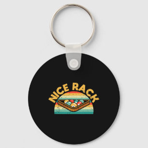 Porte-clés Billard amusant Joueur Nice Rack Vintage Pool Bill