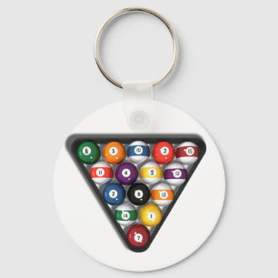 Porte-clés Billard / Ballons de piscine avec ombre portée :