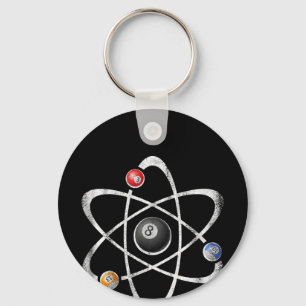Porte-clés Billard Salle de billard Sport Atom Science