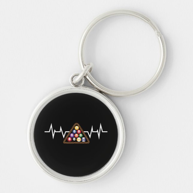 Porte-clés Billiard Ball Rack Hearbeat (Devant)