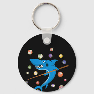 Porte-clés Billiard Shark 8 Balle Joueur Pool Table Stick