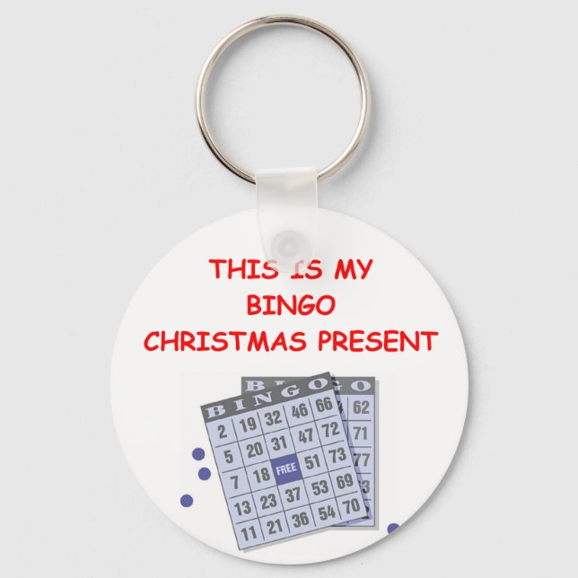 Porte-clés BINGO cristaux (Recto)