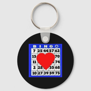 Porte-clés Bingo-test-Carte avec le porte - clé de coeur