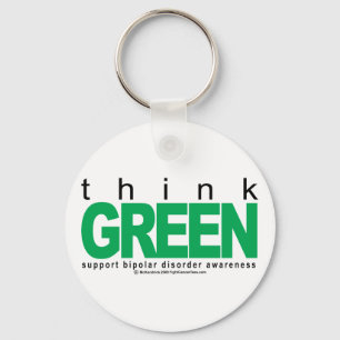 Porte-clés Bipolar Disorder THINK Green