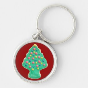 Porte-clés Biscuit en forme de Sapin de Noël