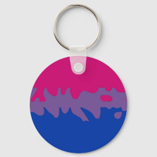 Porte-clés Bisexual Fierté Drapeau Splash
