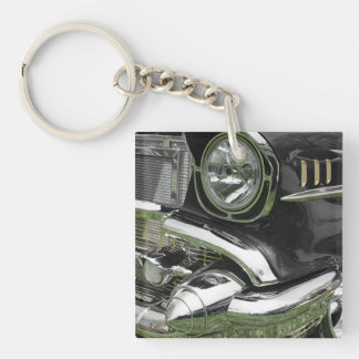 Porte-clés Black 1957 Chevy Vintage Car, Your Photo or Art