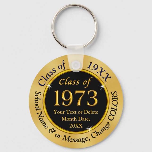 Porte-clés Black and Gold, Classe de cadeaux 1973, 50e Réunio (Recto)