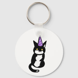 Porte-clés Black and White Cat Celebration  Keyring