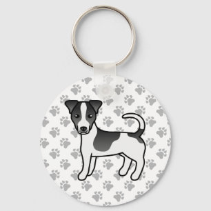 Porte-clés Black And White Smooth Coat Jack Russell Terrier