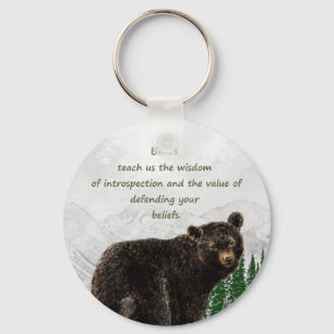 Porte-clés Black Bear Totem Animal Spirit Guide