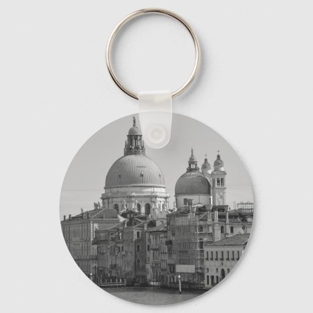 Porte-clés Black Blanc Grand Canal Venise Italie Voyage (Recto)