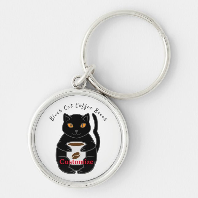 Porte-clés Black Cat Coffee Break Thunder_Cove (Devant)