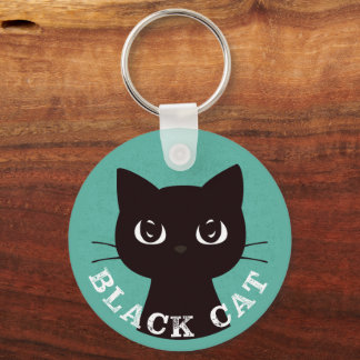 Porte-clés BLACK CAT | Minimalist Modern Pop Black Cat