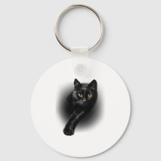 Porte-clés Black Cat Yellow Eyes (Recto)