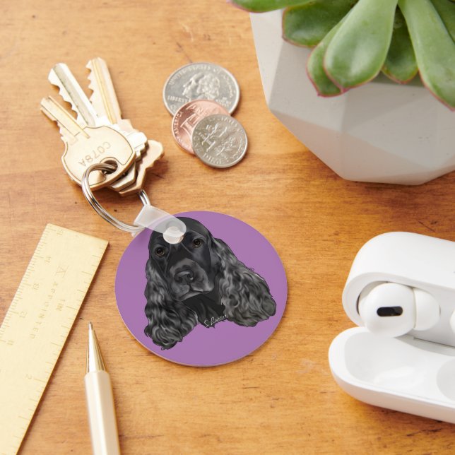 Porte-clés Black Cocker Spaniel (Bureau)