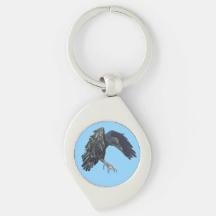 Porte-clés Black Crow Master of Time Illustration Sky Blue