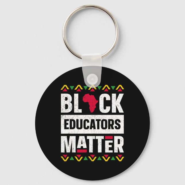 Porte-clés Black Educators Problacher Enseignant Black Histor (Recto)