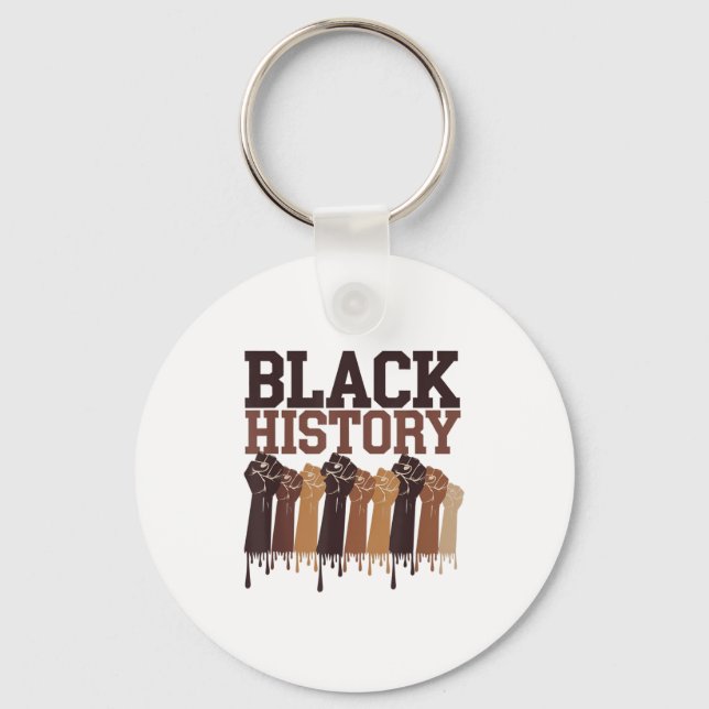 Porte-clés Black History Month Hands Symbol Afro Motivation  (Recto)
