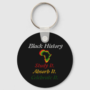 Porte-clés "Black History - Study/Absorb/Celebrate"